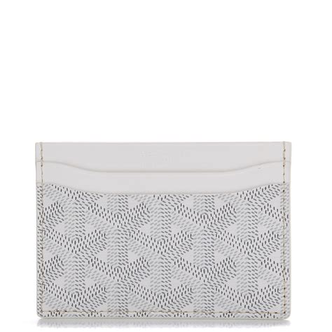 goyard card holder white|white goyardine card holder.